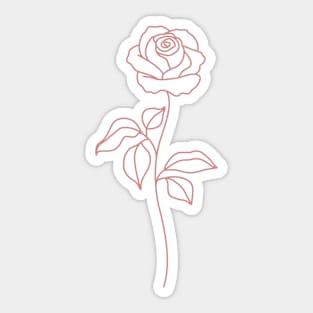 Red floral , flower Sticker